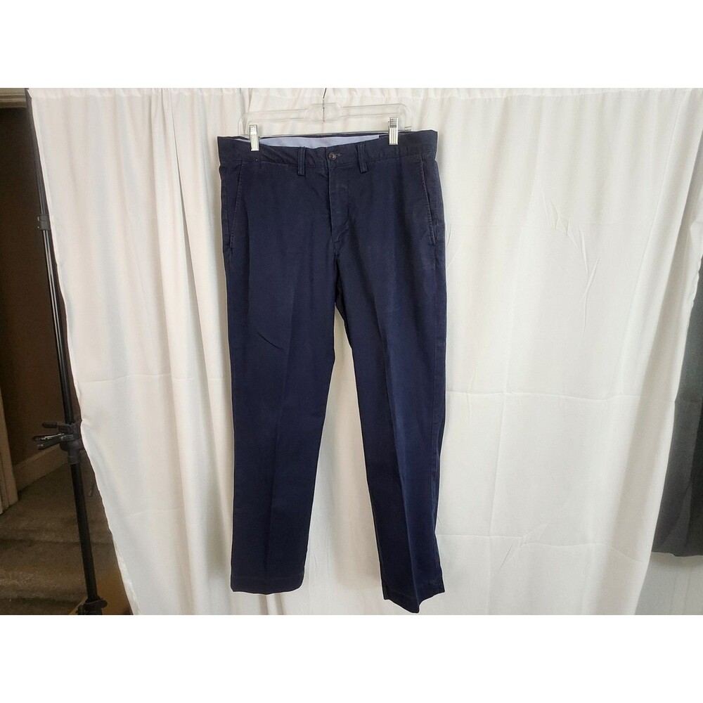 Polo Ralph Lauren Mens Stretch Straight Fit The Polo Chino Navy Blue 34x30